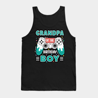 grandpa Of The Birthday Boy Video Game B-day Gift For Boys Kids Tank Top